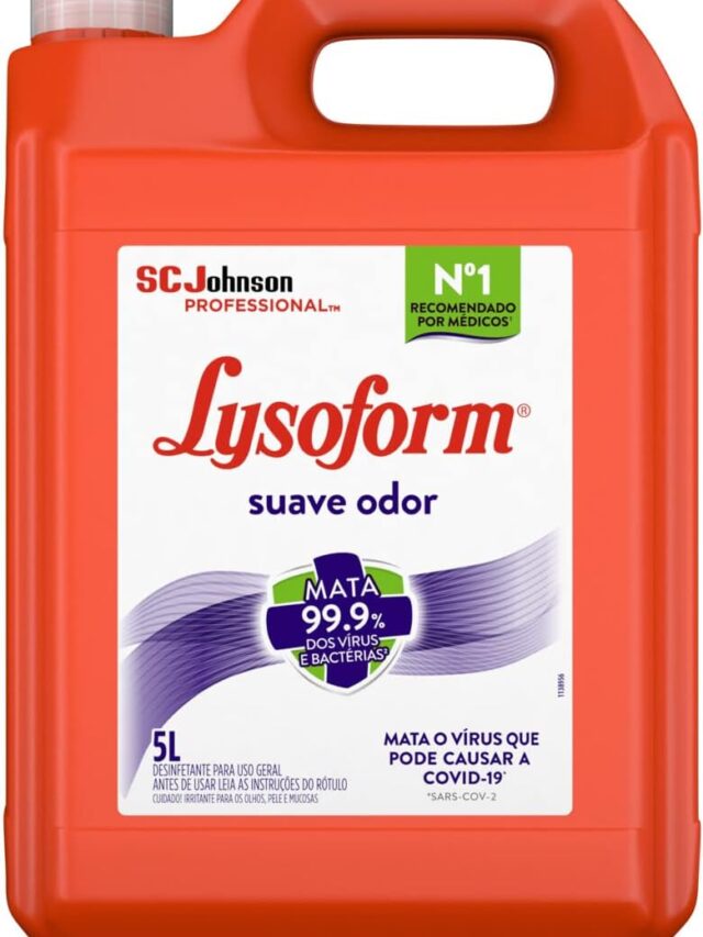 Lysoform Suave Odor, Desinfetante Líquido, Limpeza Pesada e Eficiente, 5l